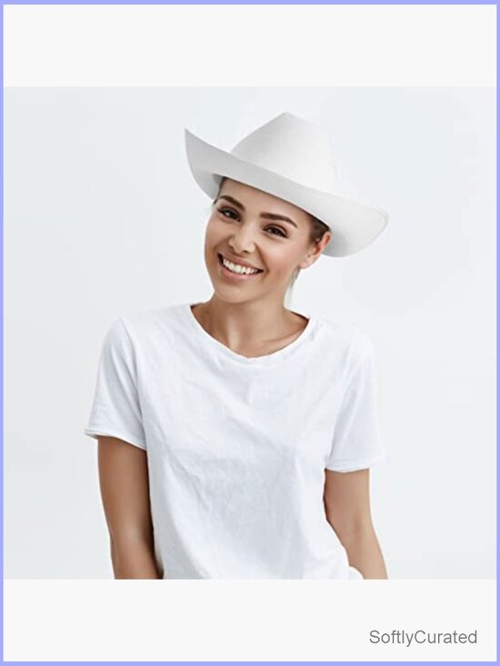 Felt Cowboy Hat for Men and Women, Western Costume Hat main image 6